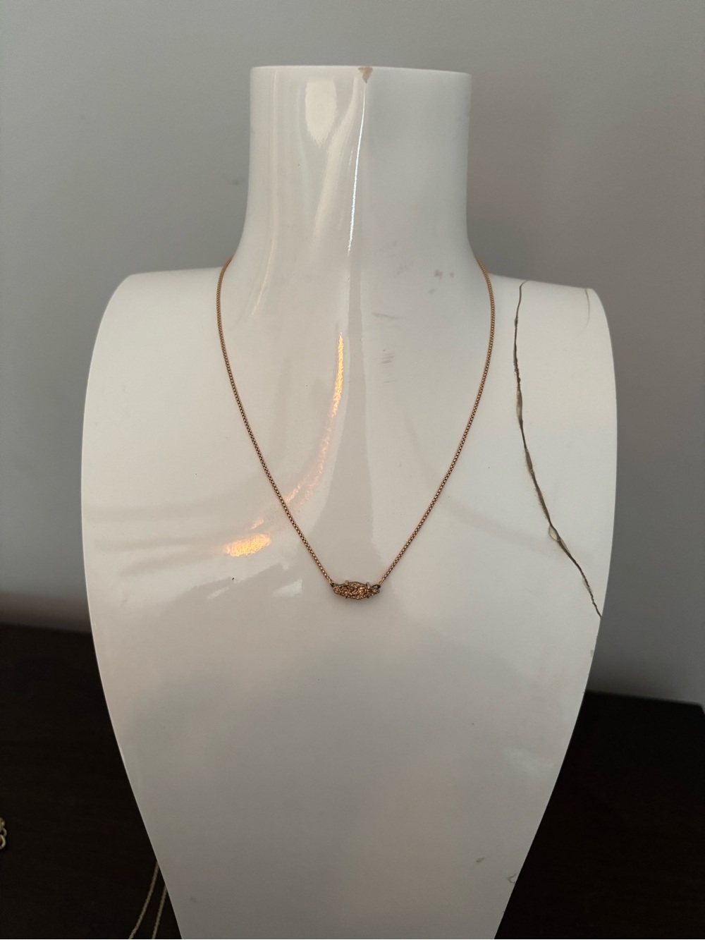 Kendra Scott Rose Gold and Rose Gold Drusy necklace